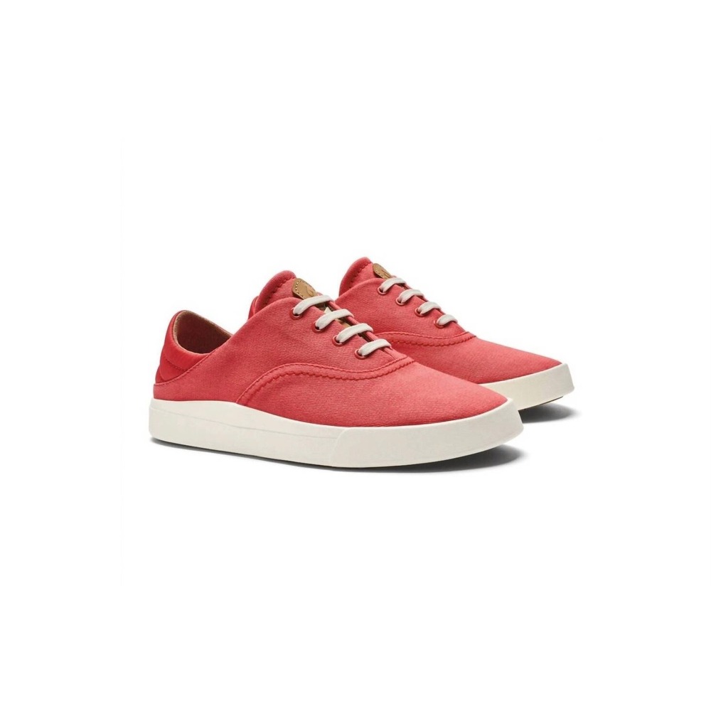 OluKai Kohu Women 7.5 Coral Pink‎ Drop In Heel Sneakers Hawaii Vacation EUC